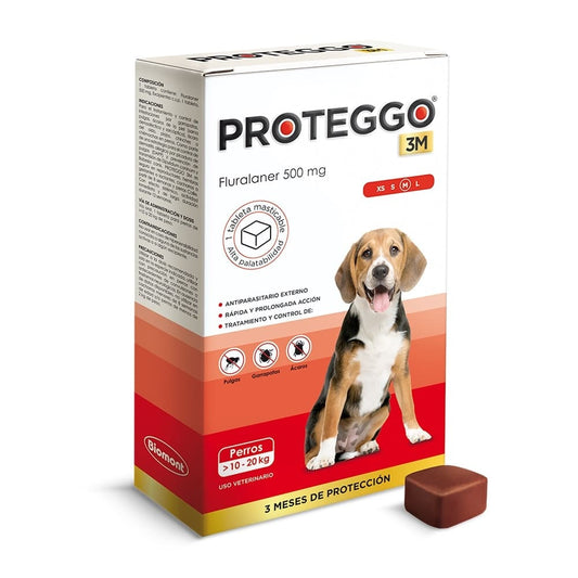 Proteggo 3M (500 mg) 10 a 20 kg.