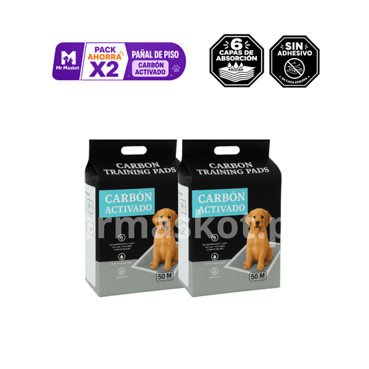 Pañal de piso Carbón Activado - Talla M [100 unid.]