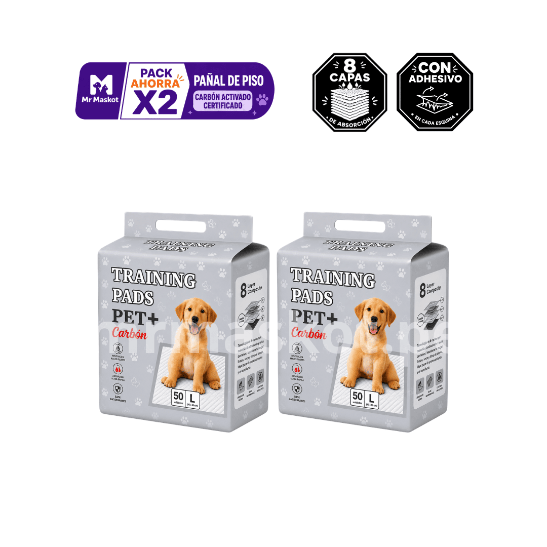 Pañal de piso Carbón Activado 8 capas - Talla L [100 unid.]