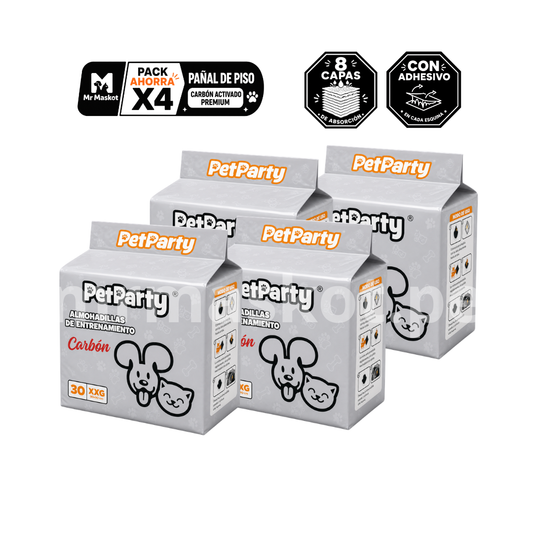PetParty Carbón Almohadillas de entrenamiento - Talla XXG [120 unid.]