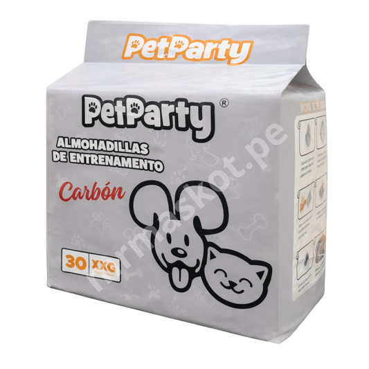 PetParty Carbón Almohadillas de entrenamiento - Talla XXG [30 unid.]