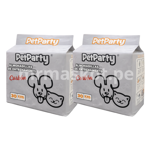 PetParty Carbón Almohadillas de entrenamiento - Talla XXG [60 unid.]