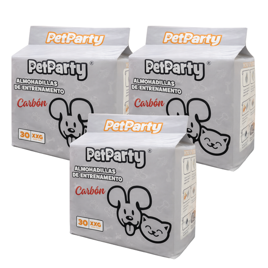 PetParty Carbón Almohadillas de entrenamiento - Talla XXG [90 unid.]